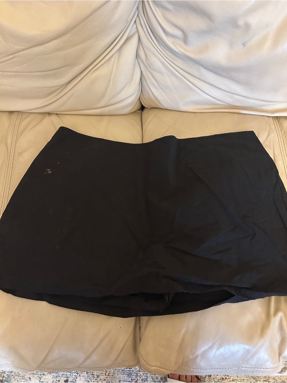 Princess Polly Black Mini Skort with Zip Detail